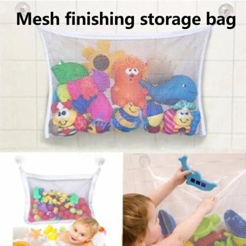 Childrens Bathing Water Toy Storage Bag Baby Mesh Toy Bag Strong Suction Cup Bathroom Hanging Bag For Kids Not Deformed