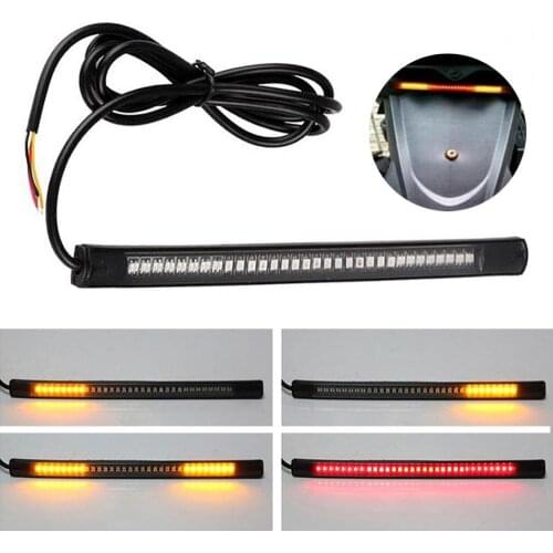 Flexible 48 LED 2835 3014 SMD Motorcycle Light Strip Turn Signal Brake Lamp