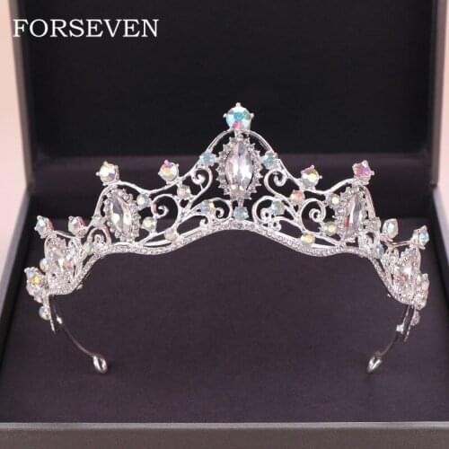 Crystal Tiara Headband For Women Wedding Headwear Crown Bride Tiaras Crystal Rhinestone Crown Hair Accessories Wedding Ornament
