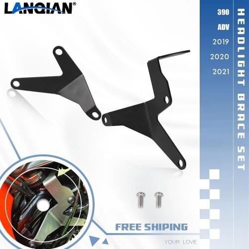 FOR 390ADV 2019-2021 Motorcycle stainless steel HEADLIGHT BRACE SET FOR 390 ADVENTURE 2019-2021 Headlight Reinforcement Bracket