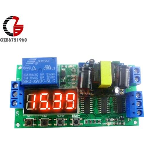 IO23B01 AC 110V 220V Time Delay Relay Module Multifunction Self-lock Relay Converter PLC Cycle Timer Relay Switch Time Delay