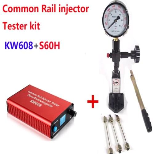Common rail injector tester Kit KW608 multifunction diesel USB Injector tester and S60H Common Rail Injector Nozzle tester