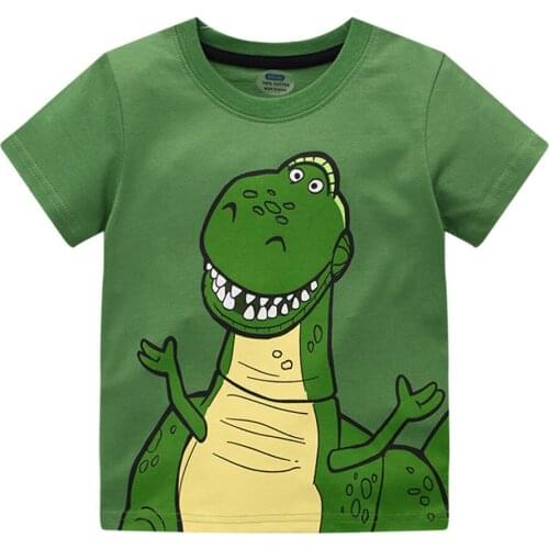 Jumping Meters New Arrival Boys Girls T shirts Dinosaur Print Cute Animals Kids Tops Fashion Baby Clothes Tees Tops