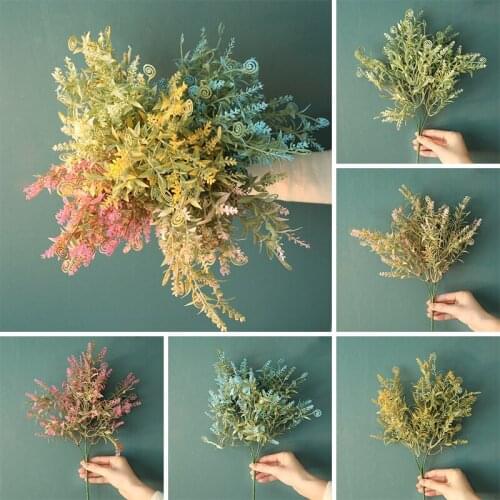 NEW White Artificial Flowers High Quality Plastic Artificial Plants Fake Plant Seahorse Grass Wedding Home Decor Fake Flower