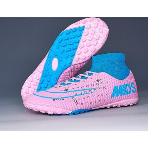 Soccer Shoes Men High Indoor Top Training Sneakers Soccer Cleats Mens Original Turf Football Shoes Kids Football Boots Futsal