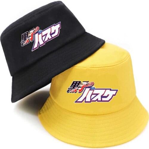 Anime Kurokos Basketball Bucket Hat teenager Outdoor Fisherman Hats Summer Hip Hop Caps unisex Streetwear bucket caps