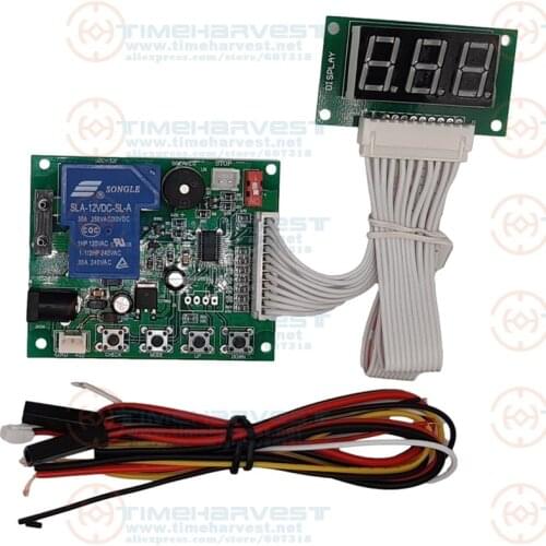 Timer control board 3 digits timer board PCB coin operated Timer Control Board Power Supply for coin acceptor selector device