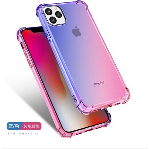 Shockproof edge soft TPU Phone case For huawei P20 lite 2019 P30 pro note 3 4 5 mate 20 30 20X Airbag Rainbow Gradient Case