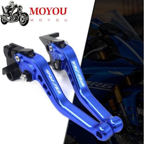 For YAMAHA YZF-R6 YZF R6 YZFR6 1999 2000 2001 2002 2003 2004 Motorcycle Accessories Short Brake Clutch Levers LOGO YZF-R6