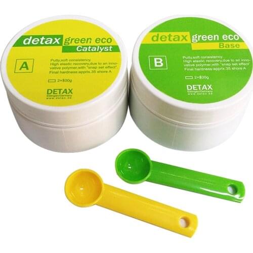 Detax Impression Material Putty Silicone Base + Catalyst choose from 400g*2 and 500g*2