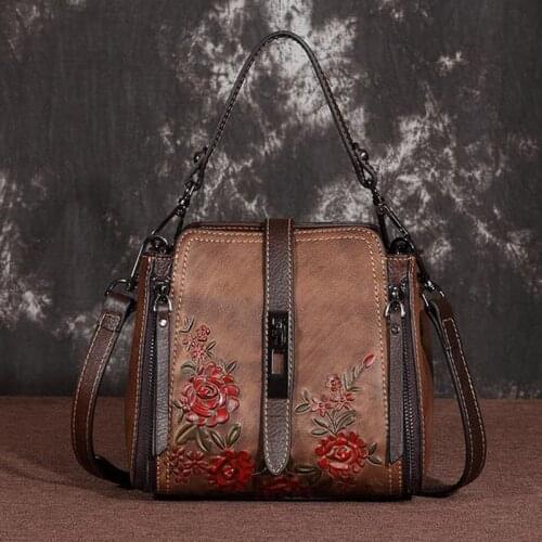 Women Messenger Shoulder Top Handle Genuine Leather Bags High Quality Natural Skin Luxury Ladies Cross Body Tote Purse Handbag