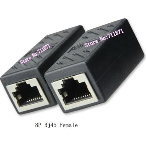 8P Network Rj45 Extension connector Coupler Female to Female Network RJ45 extension Adapter joint 8Pin Ethernet Extend Connector