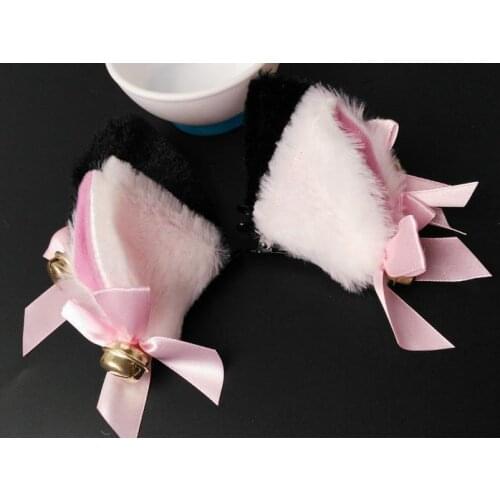 Halloween Devil cat fox ear beels fluffy hairclip Fancy dress costume COS Neko Cosplay cartoon anime barrettes performance gift