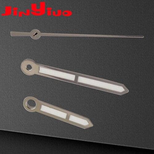 Green Luminous SIlver edge The central White Watch Hands Parts Fit For NH35A NH36A 7s26 4r15 7002 Automatic Movement Watch Hands