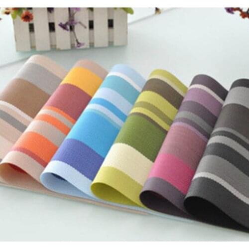 1Pcs Fashion Elegant Stripe PVC Non-slip Europe Style Placemat Insulation Waterproof Dining Table Mats Kitchen Accessories