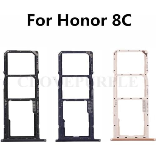 10pcs/lot SIM Card Tray For Huawei Honor 8C Slot Holder Adapter for Huawei Honor8C Replacement Parts