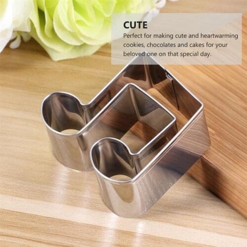 10pcs Stainless Steel Cookie Cutter Musical Note Shape Design Baking Tool Silver