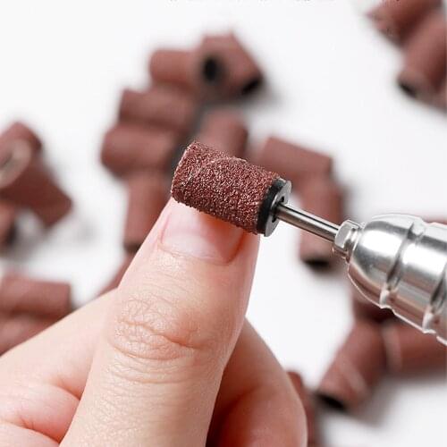 100p Nail Art Sanding Bands Circle For Electric Nail Dril Machine Drill Bits File UV Gel Polish Remover Tool Sanding Bands #TH03