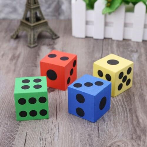 12pcs 3.7cm EVA Foam Dice Children Early Education Toys Creative Gift Game World