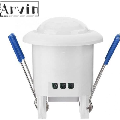 360 Degree Recessed Automatic Infrared PIR Motion Sensor Switch with Time Delay for Ceiling Light Interruptor