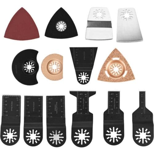 38pcs Standard Oscillating Multitools Saw Blades Power Tools Cutter Sandpapers Hand Tools Metalworking Tools