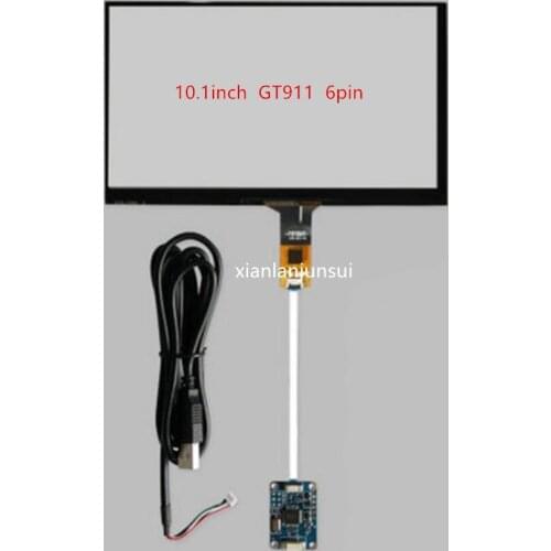 10.1 inch GT911 6pin capacitive touch screen usb control card Windows 7 8 10 free drive