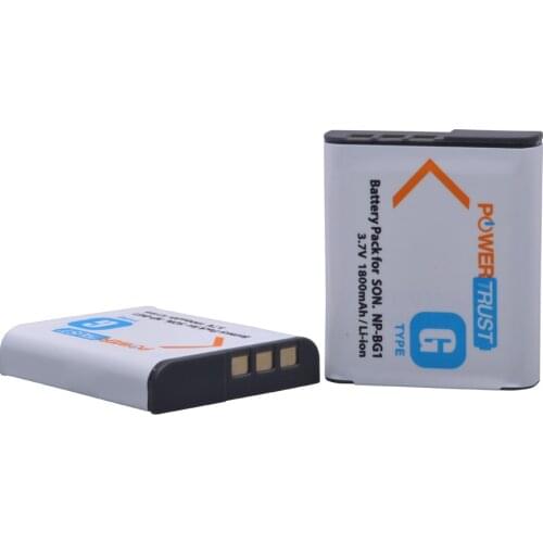 2Pcs 1800mAh NP-BG1 NP BG1 Camera Battery For Sony NPBG1 Cyber-shot DSC-H3 DSC-H7 DSC-H9 DSC-H10 DSC-H20 DSC-H50 DSC-H55 DSC-H70