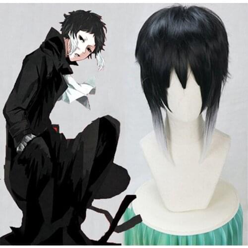 Anime Bungo Stray Dogs Cosplay Wigs Ryuunosuke Akutagawa Cosplay Heat Resistant Synthetic Wigs Halloween Carnival Party