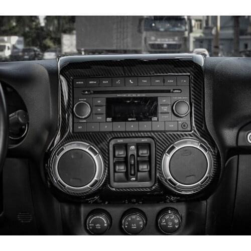 Car Front Console Air Conditoner CD Adjust Button Switch Panel Frame Trim For Jeep Wrangler 2011+ Car-styling ABS