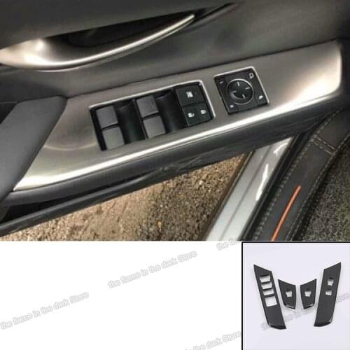 Lsrtw2017 Carbon Fiber Car Window Lifter Control Panel Trims for Lexus Ux UX200 UX260h 2019 2020 2021 Accessories Auto