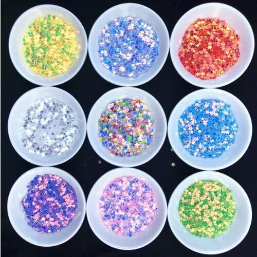 10g/Pack Glittering False Nail Star Sequins 4mm Star Glitter Paillettes powder Craft nail fabric sequin, Slime Wedding Decro