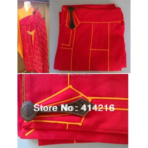 Brand Buddhist monks robegown abbot shaolin kung fu martial arts suits lay clothing ZuYi cassock woodenhook uniform top-quality