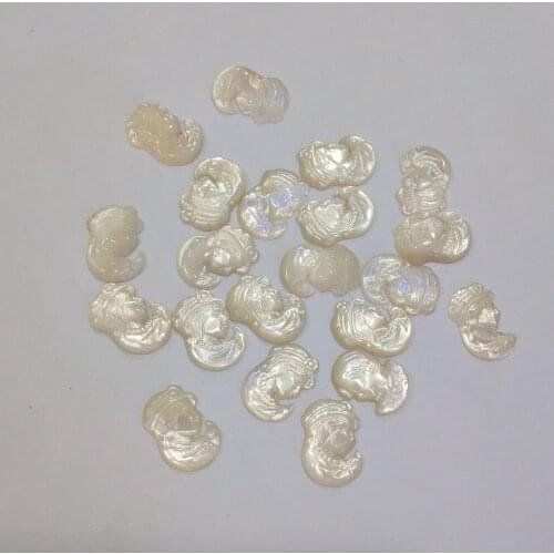 Beauty head shell bead charm for shell making supplies, bracelets and necklaces 10x15mm