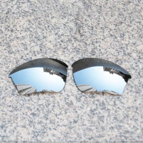 E.O.S Polarized Enhanced Replacement Lenses for Oakley Half Jacket XLJ Sunglasses - Silver Chrome Polarized Mirror