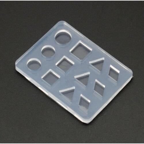 Geometric Round Square DIY Stud Earrings Silicone Resin Mold Jewelry Making Tool Dried Flower Resin Decorative DIY Hand Crafts