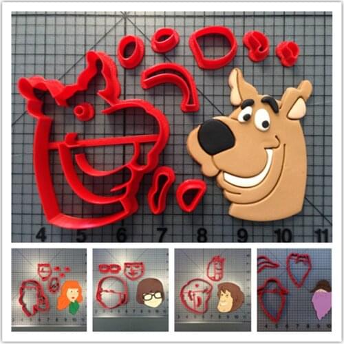 Movie characters Shaggy Velma Daphne Collar Miner Creeper Scooby fondant cutters for fondant decorated cake cupcakes cookies