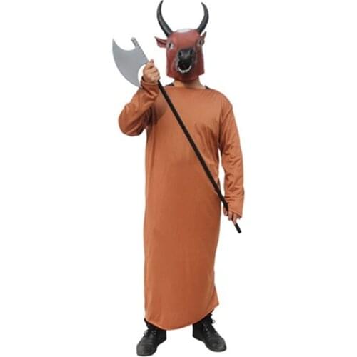 Ox-Head and Horse-Face costumes for adults halloween demon clothing carnival party horrible devil wear
