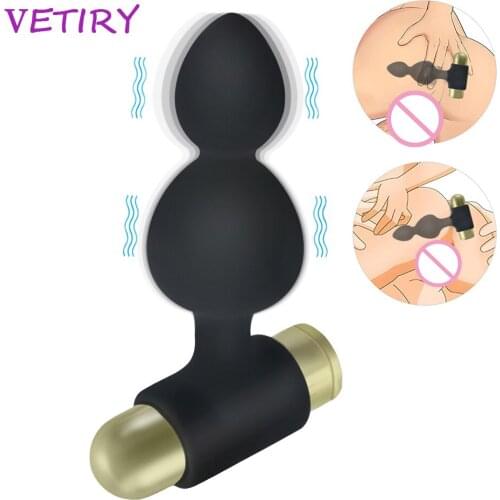 Gay Prostate Massage Anal Plug Anal Beads Vibrators Sex Toys For Man Woman 10 Speeds G-spot Stimulator Butt Plug Dildo Vibrator