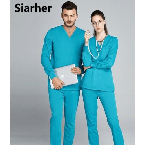 Slim fit Medical Surgical Uniform lab coat Hospital Nurse Uniform Beauty salon Dentist clinic pharmacy Pet veterinar Uniform