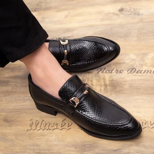 Fashion Men Leather Loafers Retro British Style Shoes Slip On Comfy Casual Males Flat Footwear Club Shoes Sapatos Masculino I