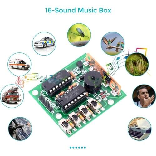 DIY Electronic 16 Music Sound Box DIY Kit Module Soldering Practice Learning Kits for Arduino