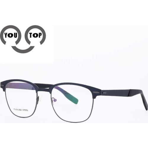 YOUTOP Mens Optical Stainless Steel Frames Males Myopia Full rim Prescription Eyewear Frame S8283