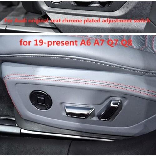 For Audi original seat chrome plated adjustment switch suitable for 19-present A6 A7 Q7 Q8 electroplated seat button button knob