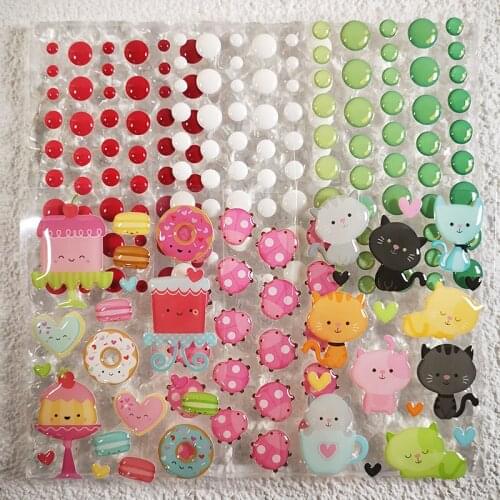 Panalisacraft Colorful Sprinkles Self- adhesive Enamel Dots Resin Sticker for Scrapbooking/ DIY Crafts/ Card Making Decoration