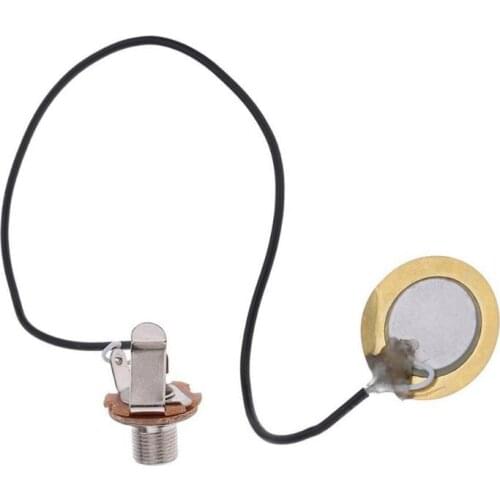 Professional Music Instruments ARE4 Guitar Transducer Metal Pre-Wired Amplifier Piezo Jack Pickup Guitar Accessory Guitar Parts