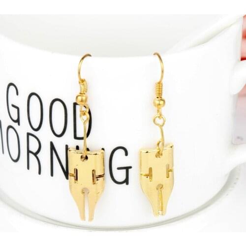 New Cosplay Anime-Jojos Bizarre-Adventure Rohan Kishibe Pen Nib Earring Accessories Jewelry Earrings