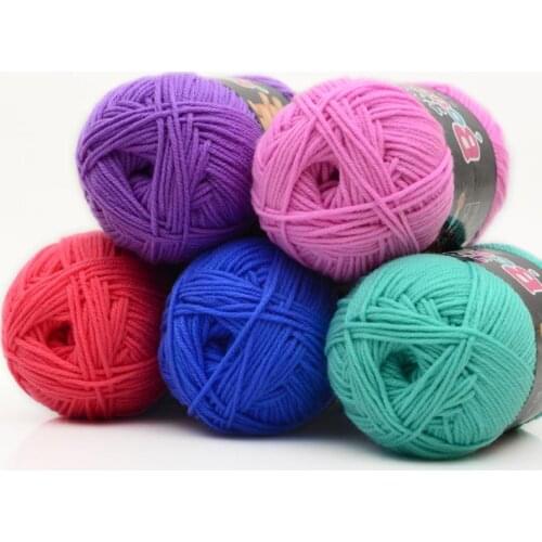 Wool yarn 4 strands of milk and cotton 200g DIY Wool Skin-friendly soft milk cotton thick baby doll crochet scarf line FZ349