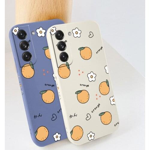 Tangerinr Silicone Case For Samsung Galaxy S21 S20 FE S10 Ultra Plus S10e Note 20 ultra 10 9 Plus Pro Soft Phone Back Cover