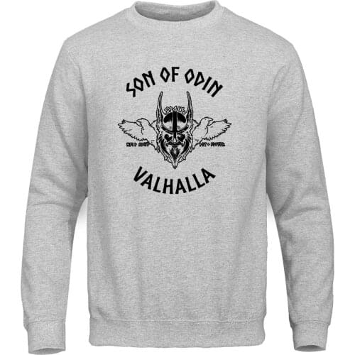 Funny Vikings Sons Of Odin Valhalla Sweatshirt Mens Fashion Autumn Winter Fleece Harajuku Streetwear Sportswear Hip Hop Pullover