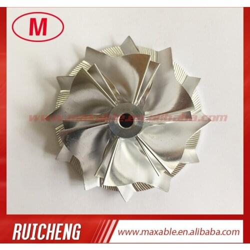 TD03 14T close 39.55/51.00mm 6+6 blades turbo billet/milling/aluminum 2618 compressor wheel